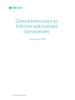 General Instructions to Solicitors and Licensed Conveyancers .